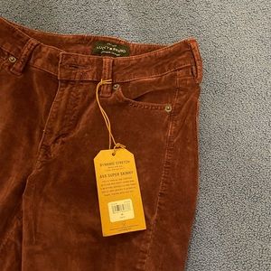 Lucky Brand Skinny Velvet Pants. Brand new.